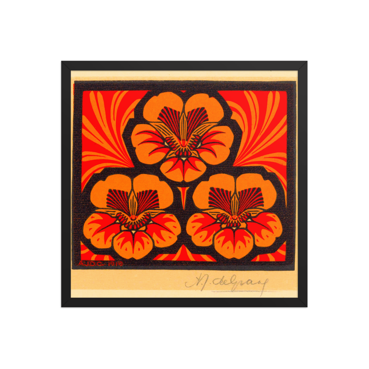 Julie de Graag, Oost Indische, 1919, Framed