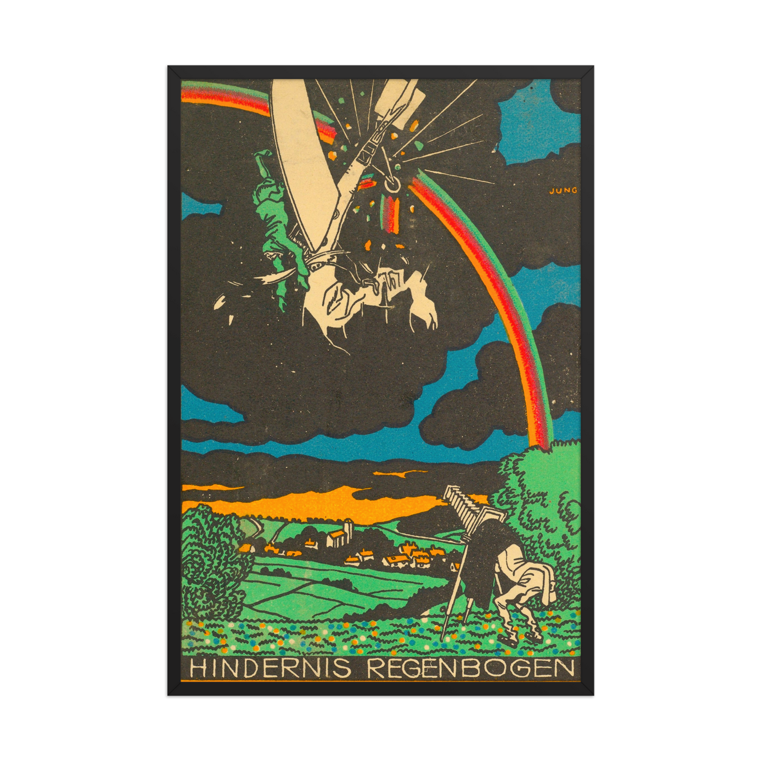 Moriz Jung, Rainbow Obstacle, Framed