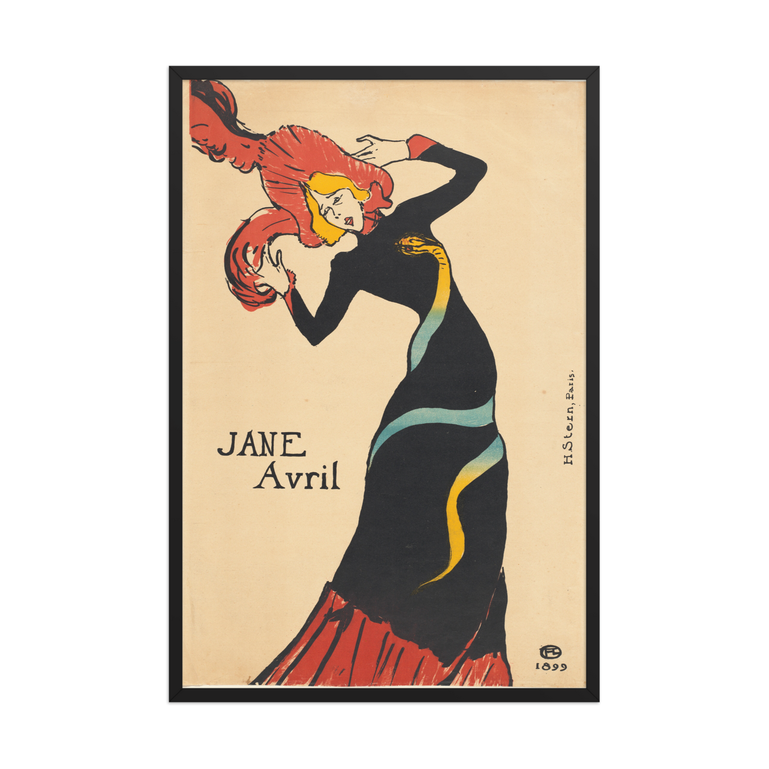 Henri de Toulouse Lautrec, Jane Avril, 1899, Framed