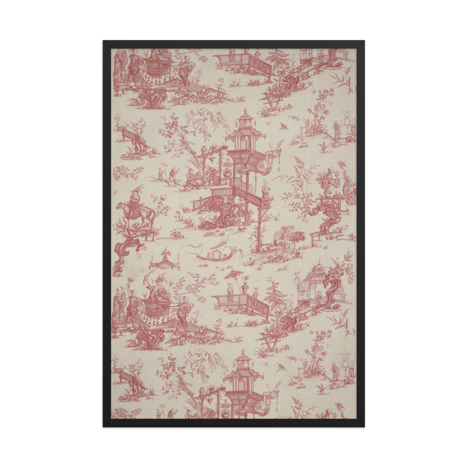 Jean Baptiste Huet, Panel (Furnishing Fabric), 1786, Framed