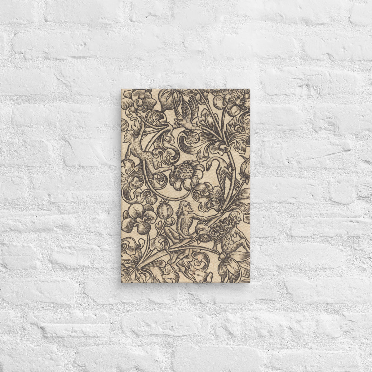 Follower of Master, E.S. Ornament with Wild Folk, Canvas