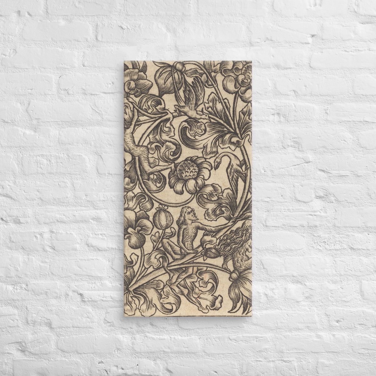 Follower of Master, E.S. Ornament with Wild Folk, Canvas