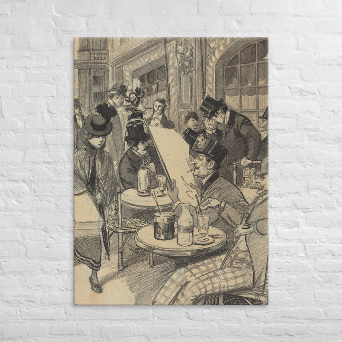 Chez Maximem, The Streets of Paris, 1943, Canvas