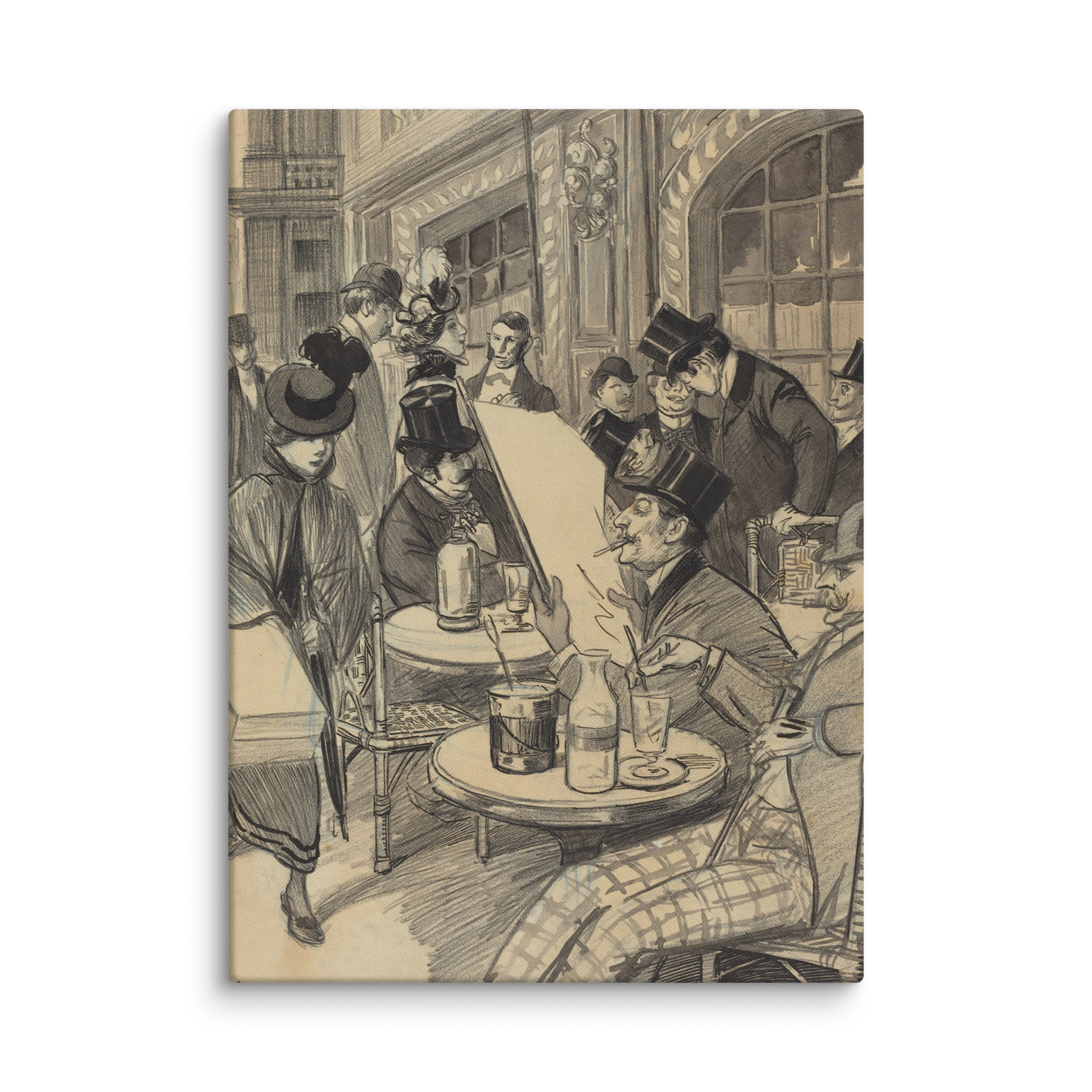 Chez Maximem, The Streets of Paris, 1943, Canvas