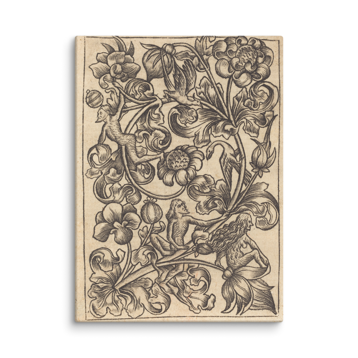 Follower of Master, E.S. Ornament with Wild Folk, Canvas