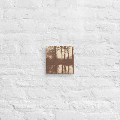 William Henry Fox Talbot, Winter Trees, Reflected in a Pond, 1841, Canvas