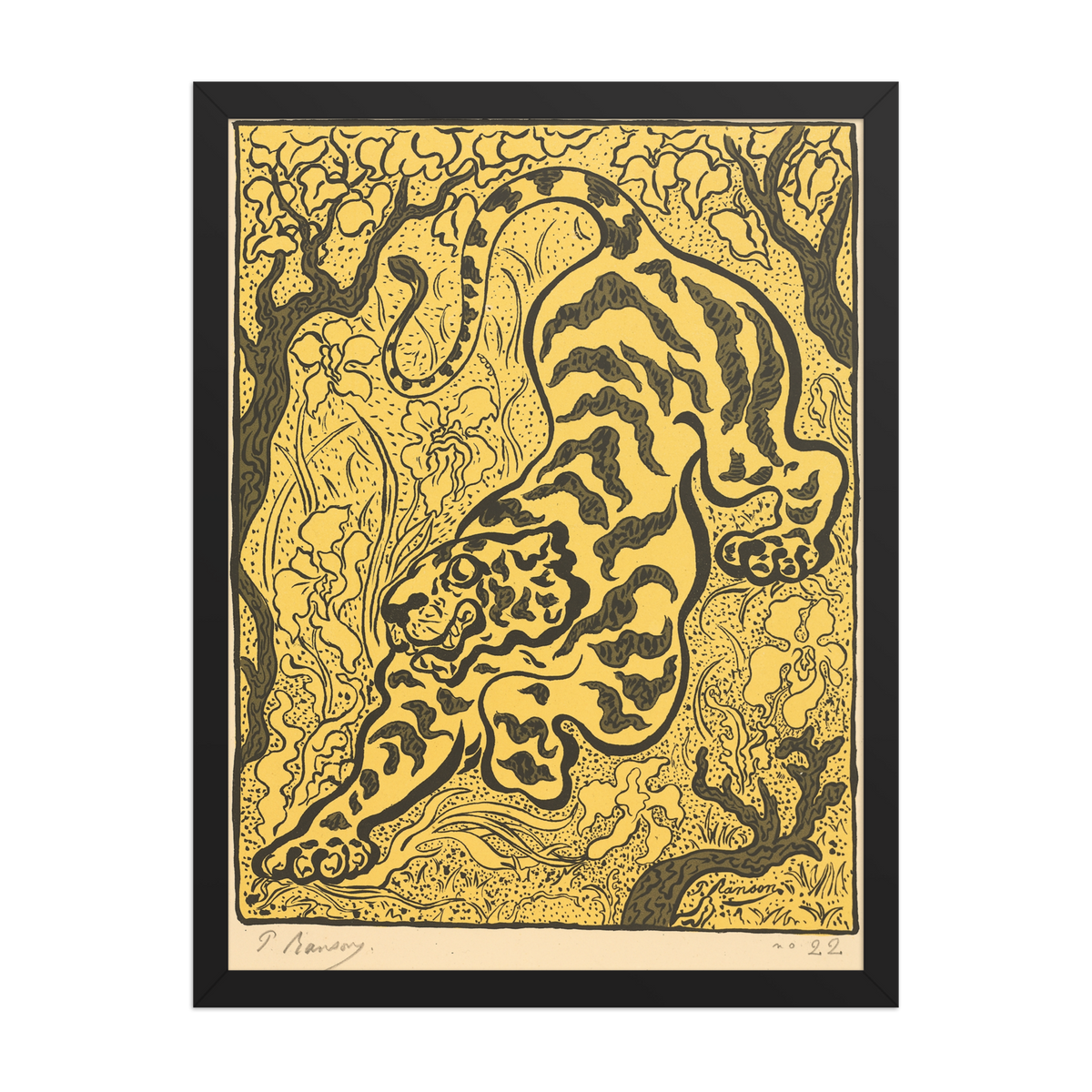 Paul Ranson, Tiger in the Jungle, 1893, Framed