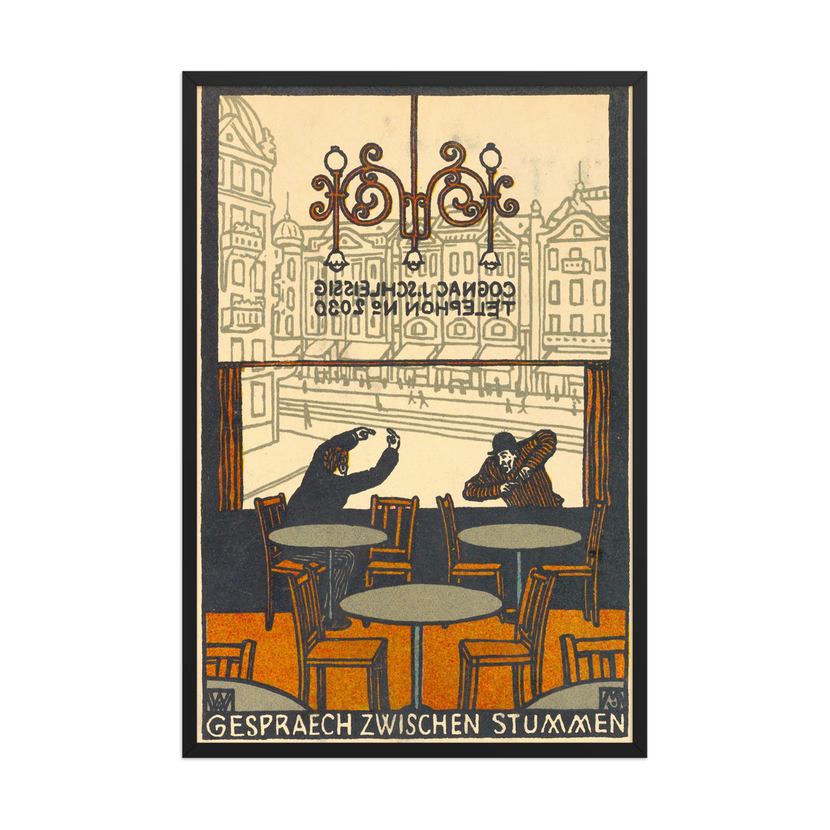 Moriz Jung, Conversation between Mutes, 1907, Framed