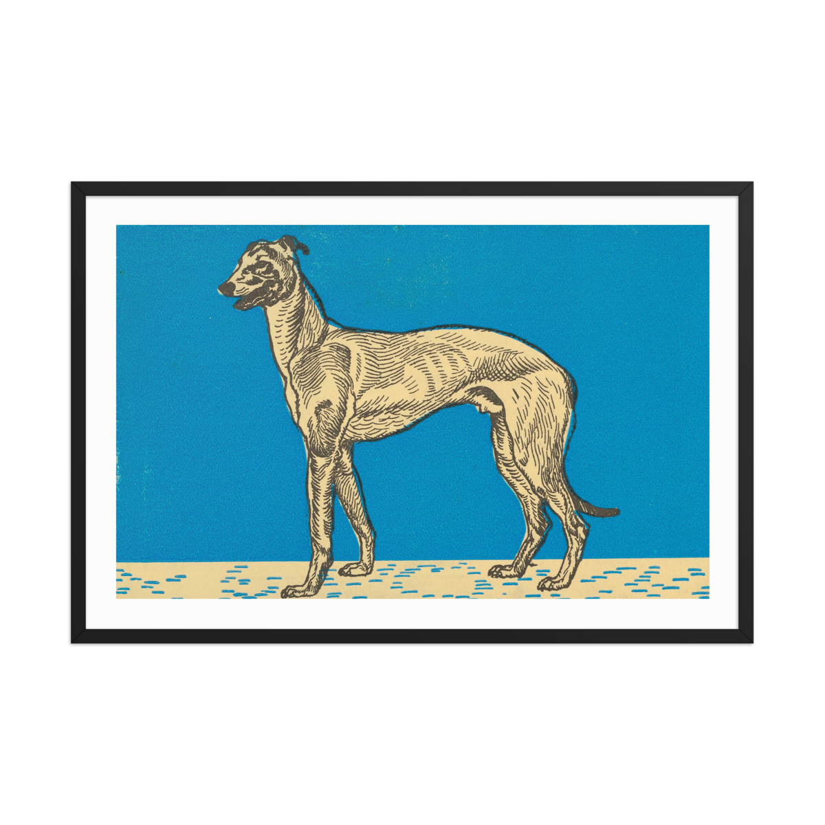 Moriz Jung, Greyhound 3, Framed