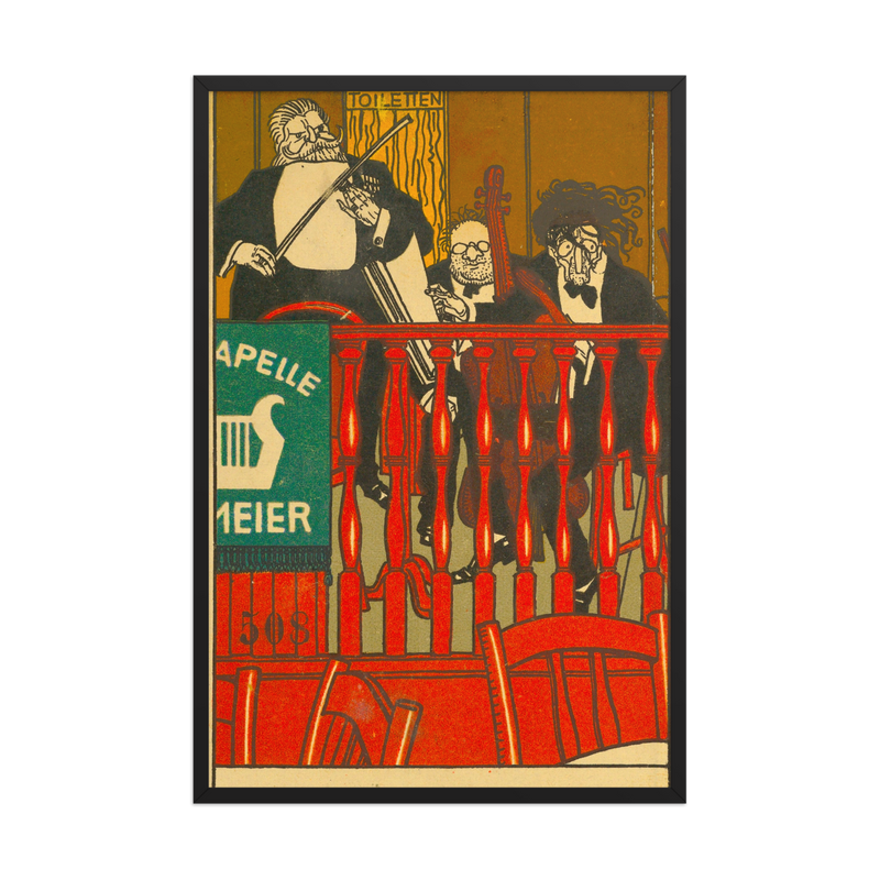 Moriz Jung, Salon Orchestra Meier, 1911, Framed