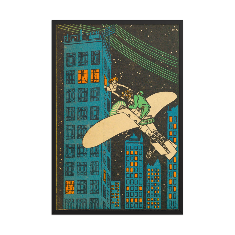 Moriz Jung, Tête á Tête on the 968th Floor of a Skyscraper, Framed