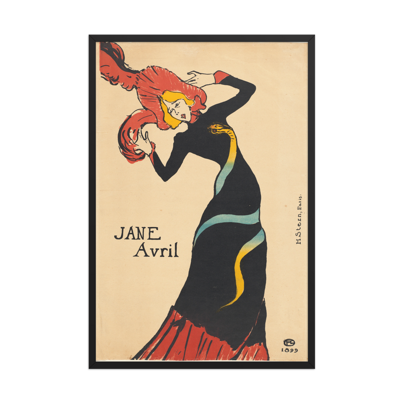 Henri de Toulouse Lautrec, Jane Avril, 1899, Framed
