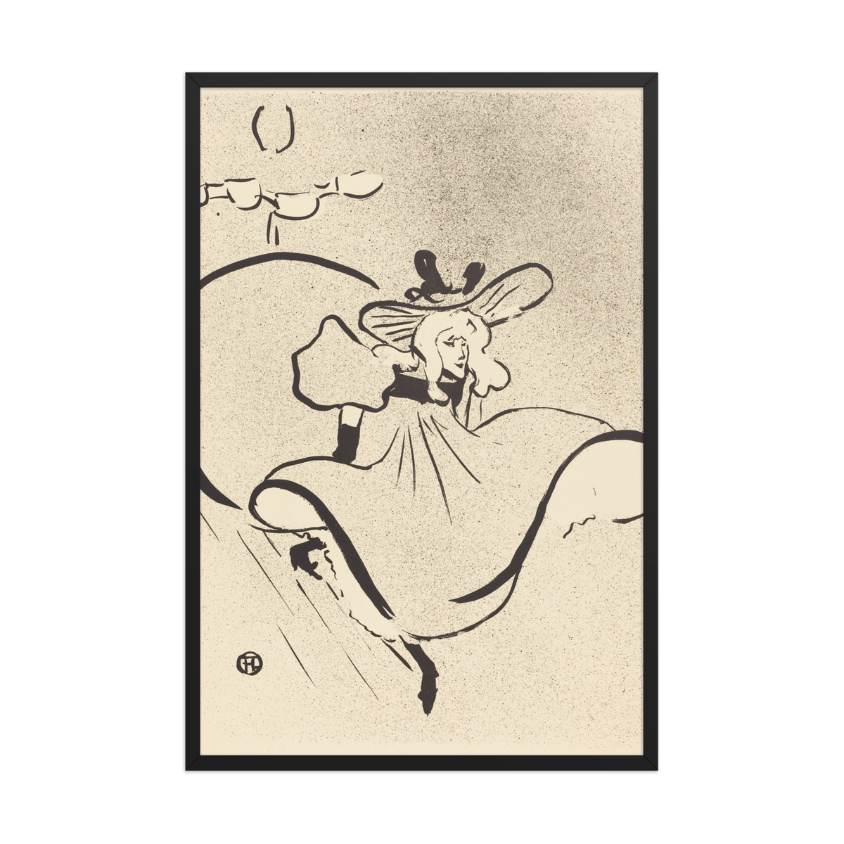 Henri de Toulouse Lautrec, Jane Avril, 1893, Framed