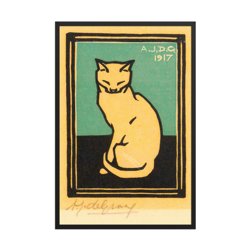 Julie de Graag, Zittende Kat 3, Framed