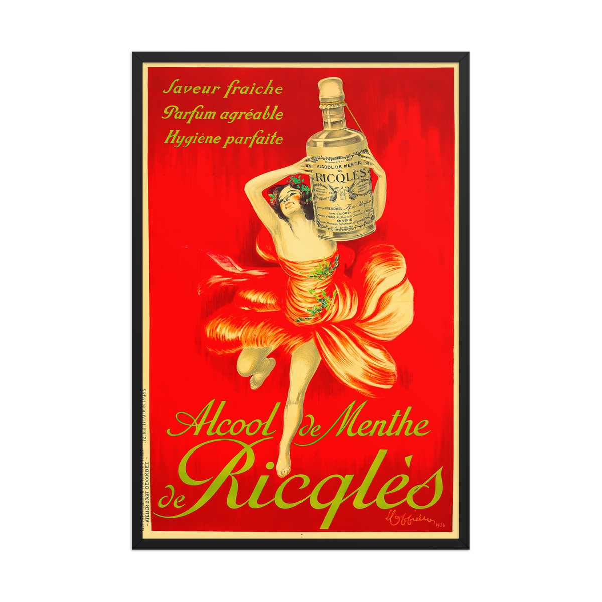 Leonetto Cappiello, Alcool De Menthe Ricqles, 1924