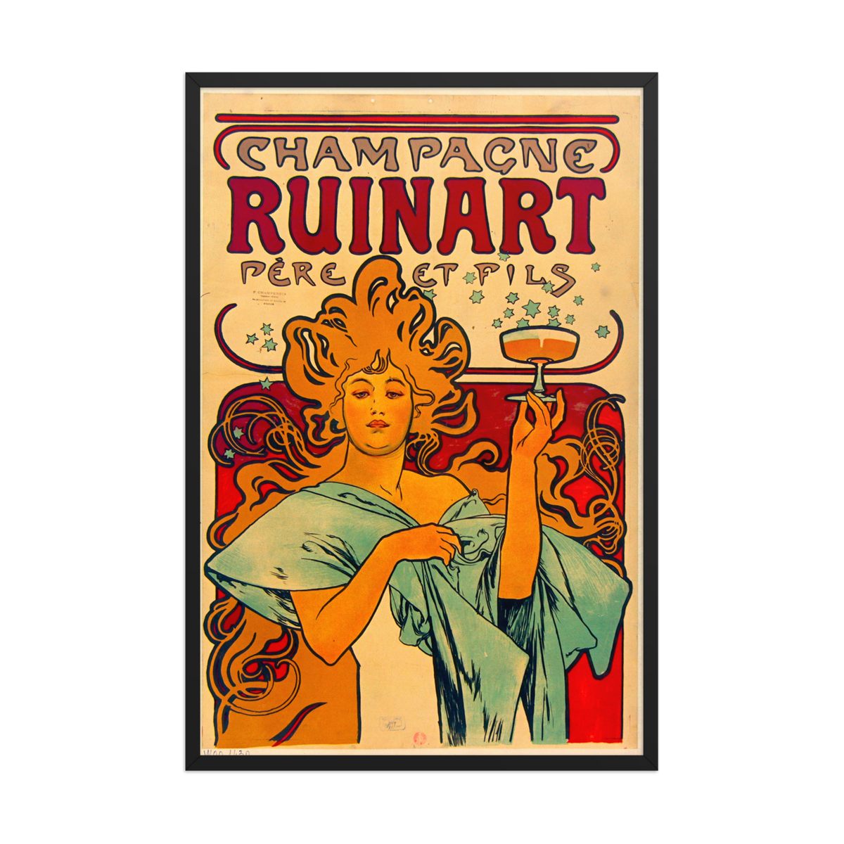 Alphonse Mucha, Champagne Ruinart Pere et Fils, 1896