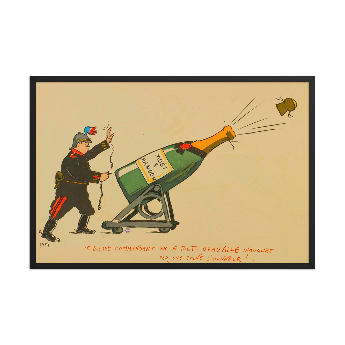 Georges Goursat, le Brave Commandant duc de Tout-Deauville Inaugure, 1912