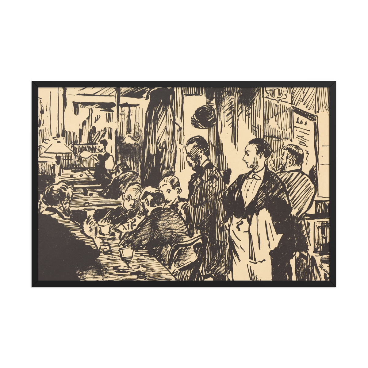 Edouard Manet, At the Cafe (Au cafe) 1869, Framed