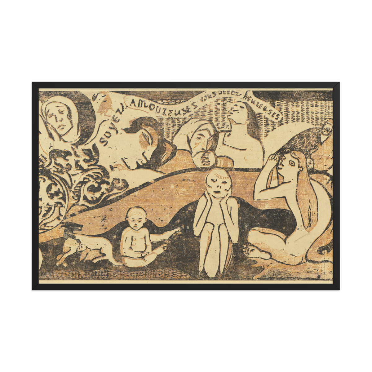 Paul Gauguin, Be in Love and You will be Happy, 1898, Framed