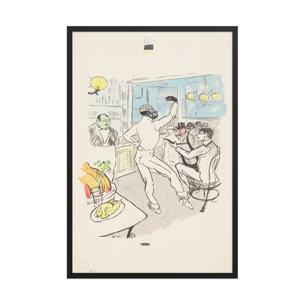 Dancing in the achille bar, 1952, Framed