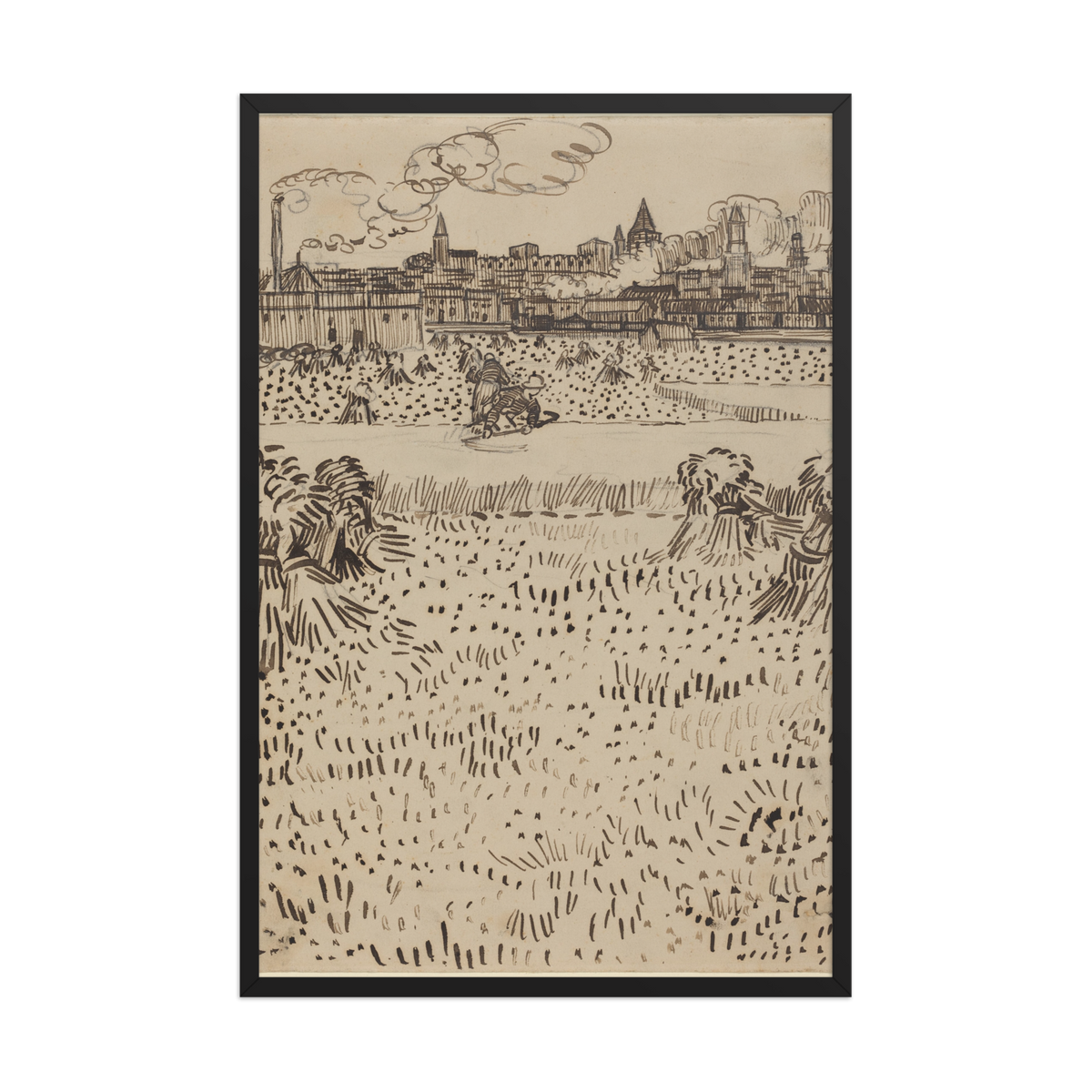 Vincent Van Gogh, The Harvest, 1985, Framed