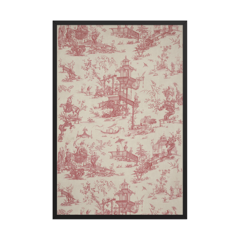 Jean Baptiste Huet, Panel (Furnishing Fabric), 1786, Framed